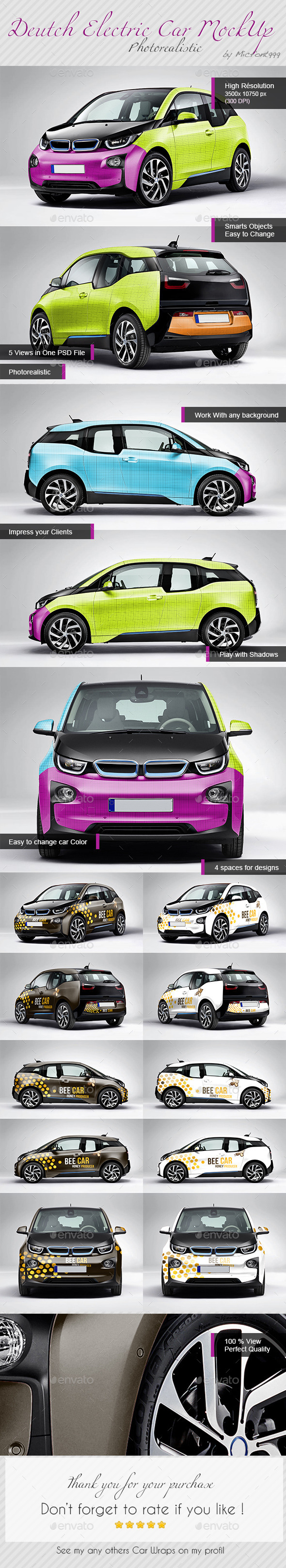 Download Car Mockup Graphics Designs Templates From Graphicriver PSD Mockup Templates