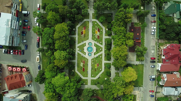 Flying Above Symmetrical Park