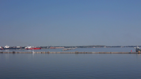 Tug Boat at The Harbor of Sea Port