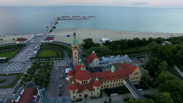 Aerial view of the cityscape of Sopot, Poland