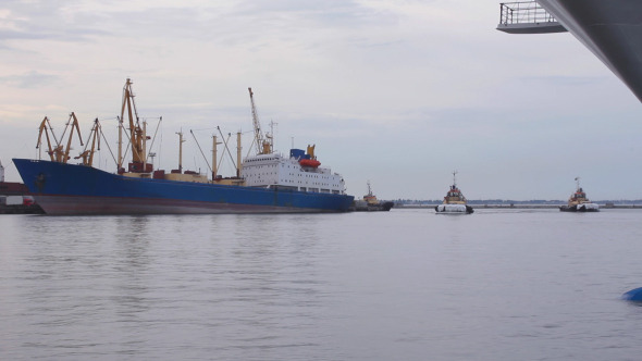 Tug Boat at the Sea Trading Port
