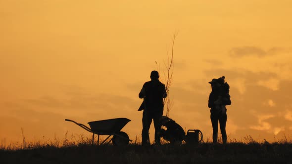 Happy Family in Agriculture