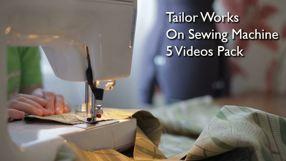 Tailor Works On Sewing Machine Pack