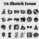 72 Sketch Social Icons  - GraphicRiver Item for Sale