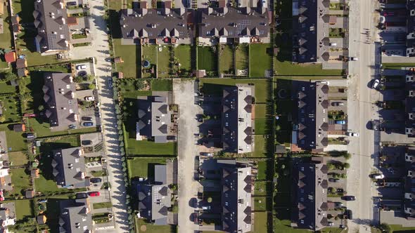 Aerial View of Modern Residential District in Europe City