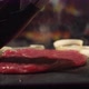 Tasty Beef Filet And Onion Rings Roast On Teppan Yaki Grill - VideoHive Item for Sale