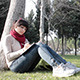  Young Girl Writing in the Park - VideoHive Item for Sale