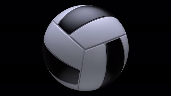 Realistic Volleyball Seamless Loop With Alpha Matte alt