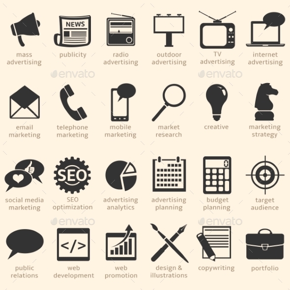 Vector Set of Advertising Icons