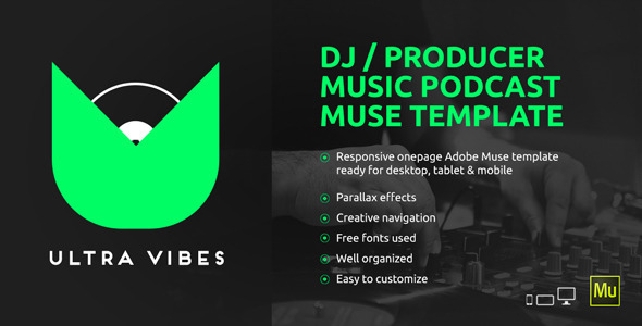 Ultra Vibes – DJ / Producer Podcast Muse Template