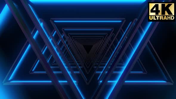 Geometric Neon Tunnel Vj Pack 4k alt
