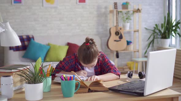 Teen Girl Doing Homework