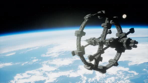 Earth and Outer Space Station Iss alt