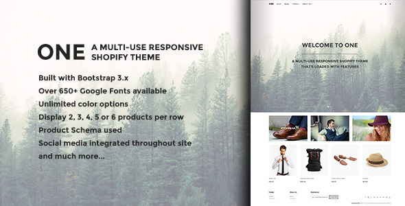 ONE - A multi-use responsive Shopify theme