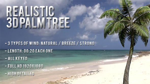 Realistic 3D Animated Palm Tree Pack alt