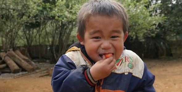Little Boy With Sour Gesture alt