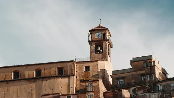 Badolato City Clock Tower n Calabria Region Italy