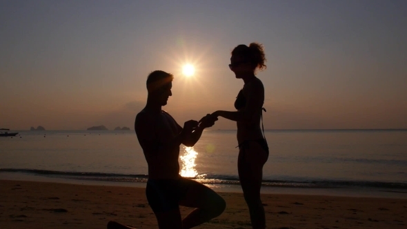 Sunset Marriage Proposal