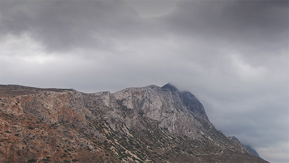 Clip Of Clouds On Mountain Top