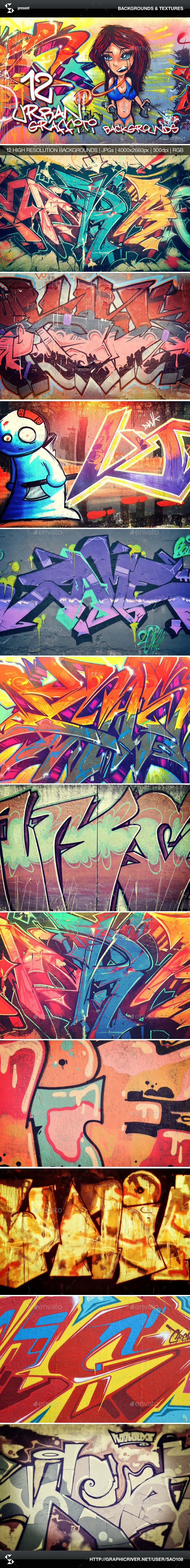 Urban Graffiti Backgrounds - Collection 1