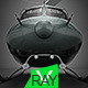 Classic Bell 212 Huey Helicopter 3D Model + Machine Gun for Vray - 3DOcean Item for Sale