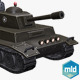 Low Poly Cartoon Tank - 3DOcean Item for Sale