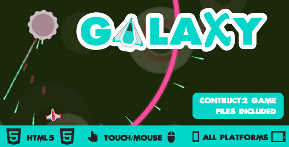 Gra Galaxy Wars Circular Shooter HTML5 Construct2