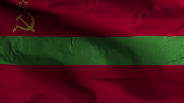 Transnistria Flag Textured Waving Background 4K