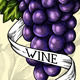 Illustration engraving "Grapes Ribbon Wine" - GraphicRiver Item for Sale