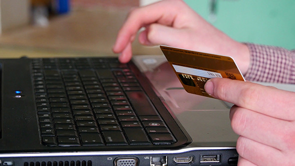 Online Shopping With Credit Card And Computer