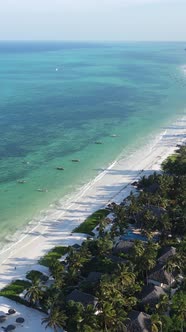 Vertical Video of the Ocean Near the Coast of Zanzibar Tanzania