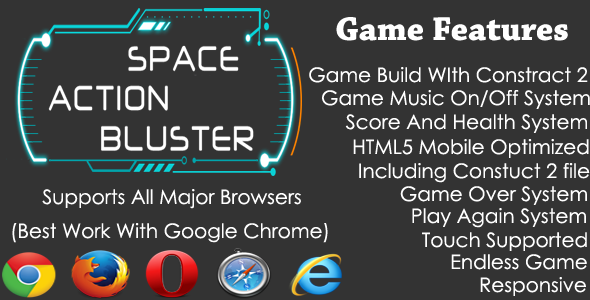 Space Action Bluster HTML5 Kompletne strzelanie