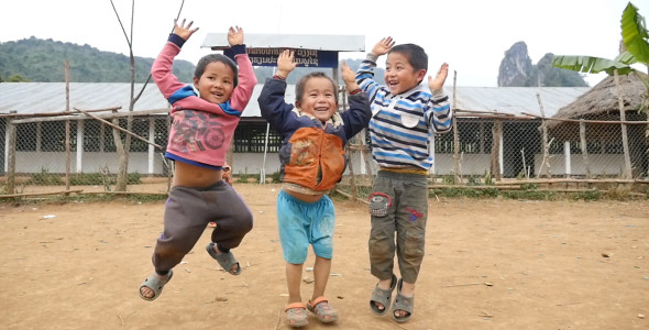 Happy Children Jumping alt