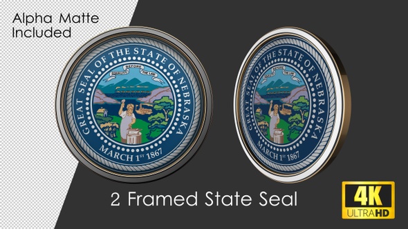 Framed Seal Of Nebraska State