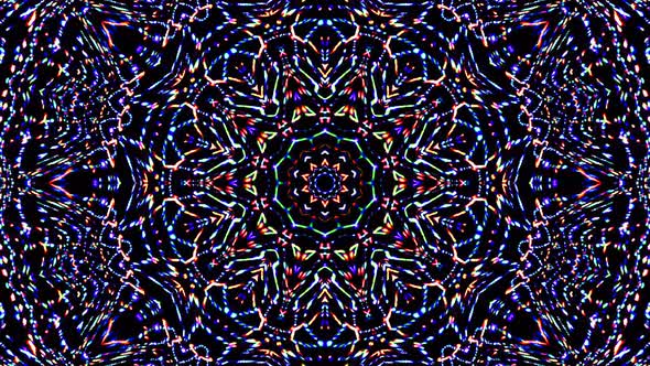 background Bright abstract light streaks set in full color kaleidoscope