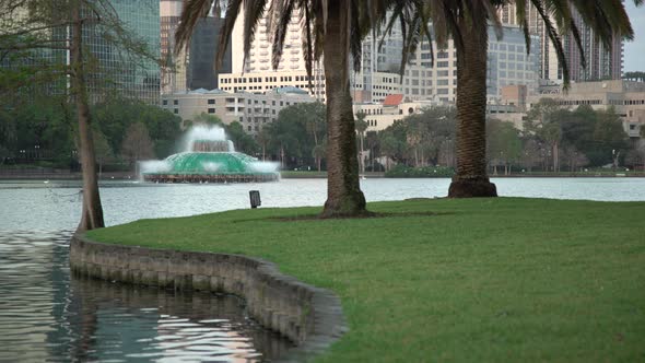 Springing fountain in Lake Eola