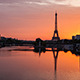 Sunrise on Paris Eiffel Tower - VideoHive Item for Sale