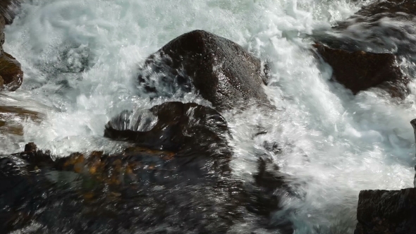 The Korbu Waterfall In Mountains Of Altay Republic