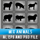 Mix Animals Silhouettes 01 - GraphicRiver Item for Sale