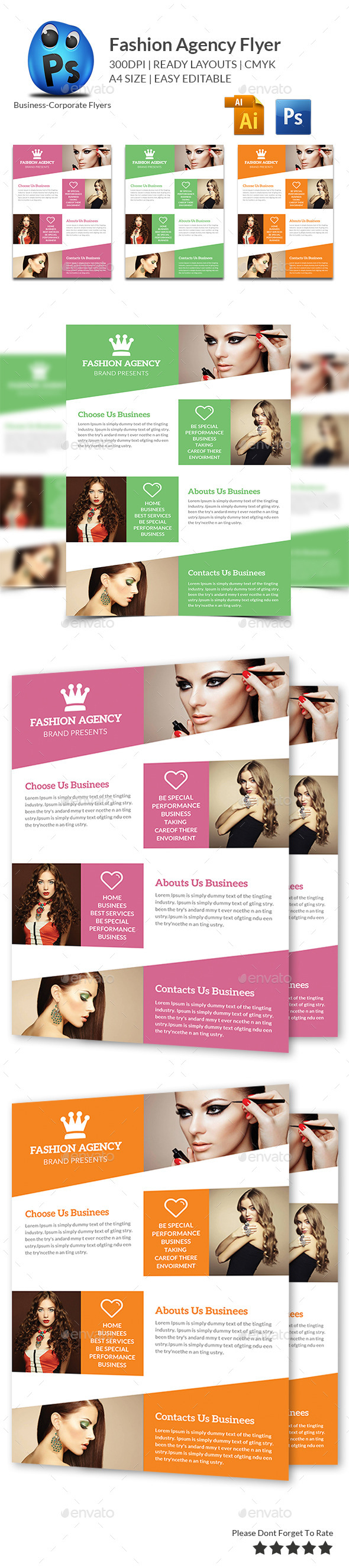 Fashion Agency Flyer Print Templates