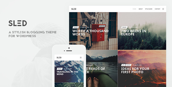 SLED - A Stylish Blogging Theme for Sharing Stories