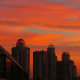 Clouds Passing by Over City at Sunset - VideoHive Item for Sale