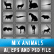 Mix Animal Silhouettes Template 02 - GraphicRiver Item for Sale