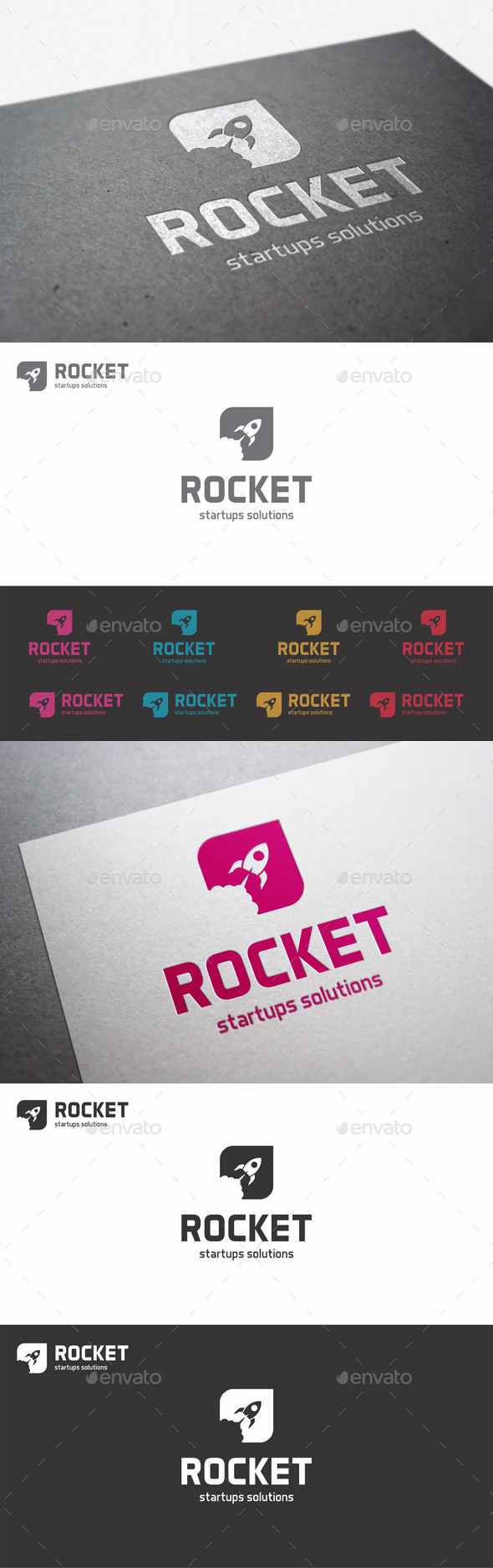 Rocket Launch Logo - Startup Solutions