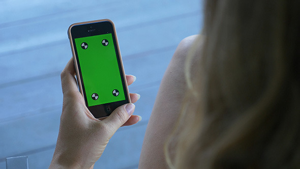 Lady Watching a Smartphone Screen