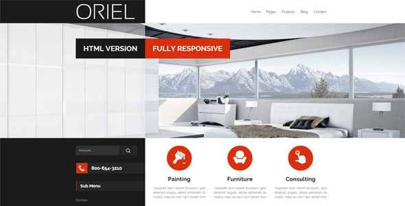 ORIEL - Responsive Interior Design HTML5 Template