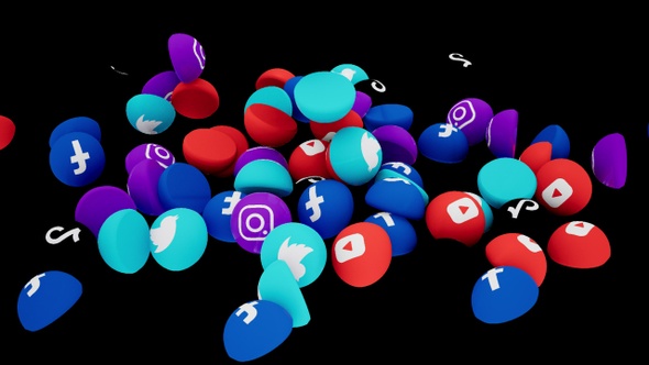 Social media on a hemisphere Isolated by Alpha channel ( transparent background ) alt