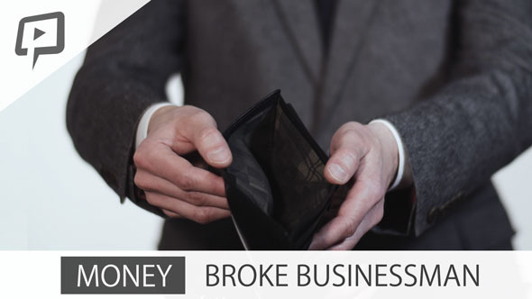 Money Crisis broke Business Man