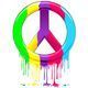 Peace Symbol Dripping Rainbow Paint - GraphicRiver Item for Sale
