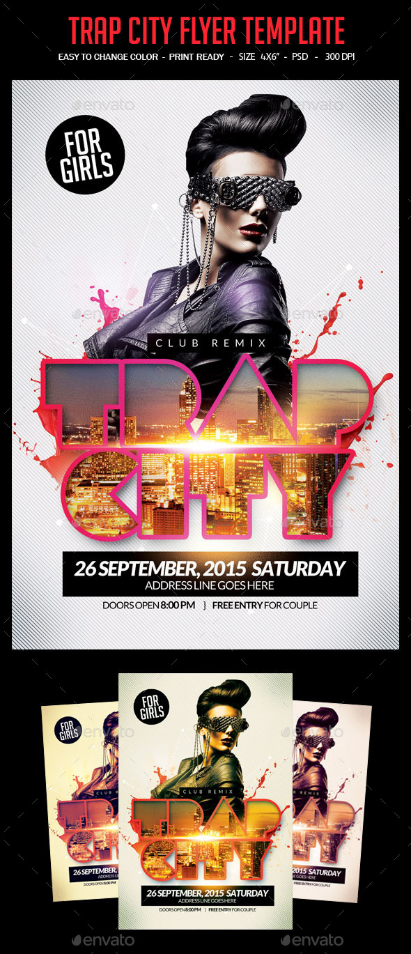 Trap City Flyer Template